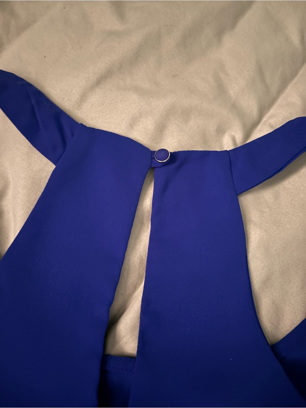 Women’s Blue Racerback Tank Top - Picture 3 of 5